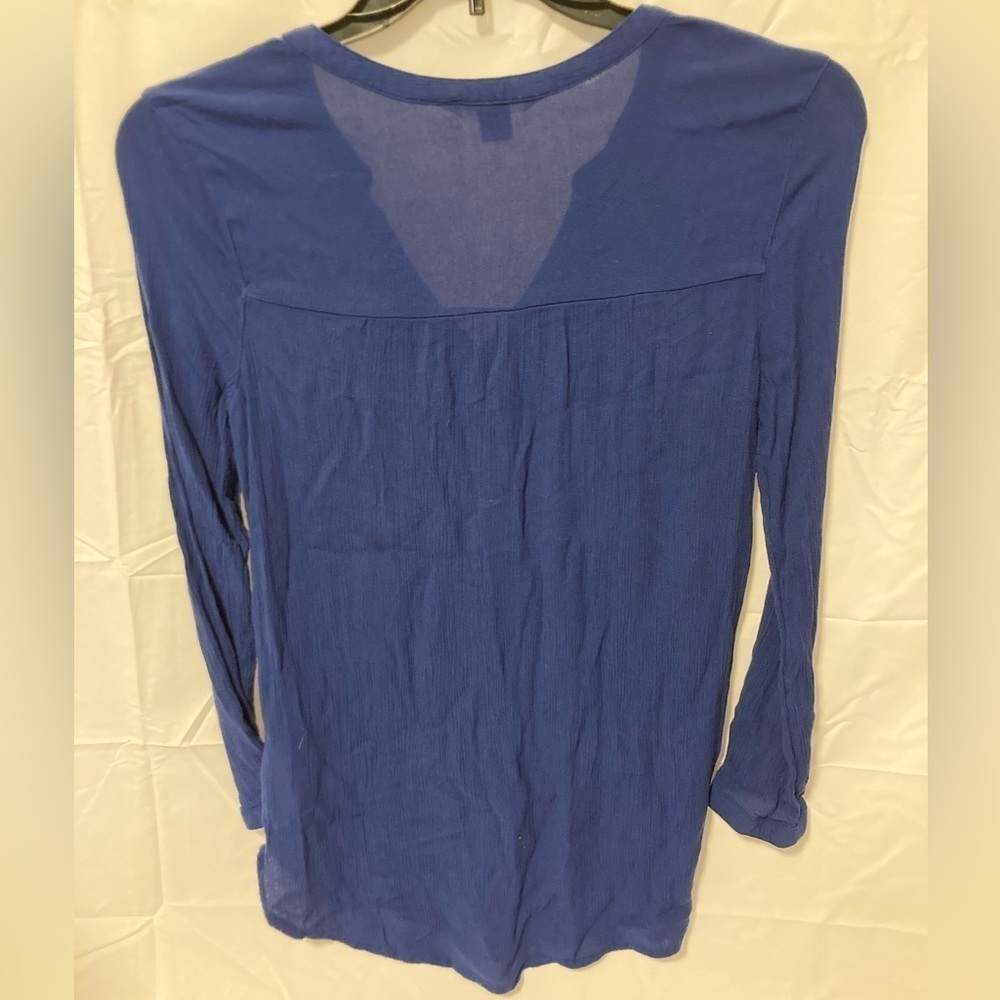 Old navy tunic Vneck buttons long sleeved blouse size medium - Picture 6 of 9